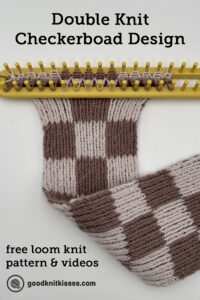 loom double knit checkerboard design pin