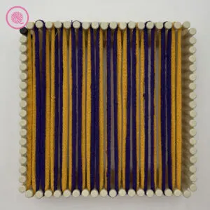 Noughts and Crosses Potholder warp setup