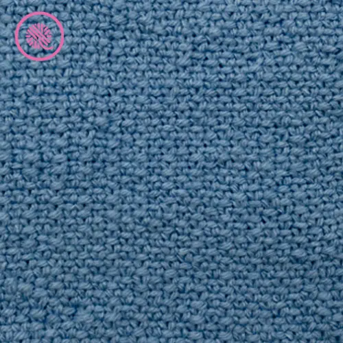 needle knit the linen stitch close up
