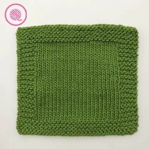 medium weight basic garter border washcloth
