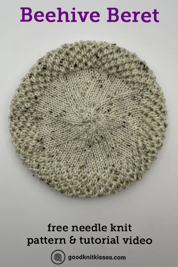 needle knit beehive beret pin image