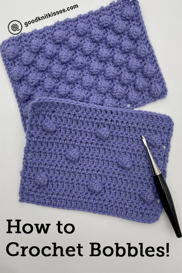 how to crochet bobbles pin image
