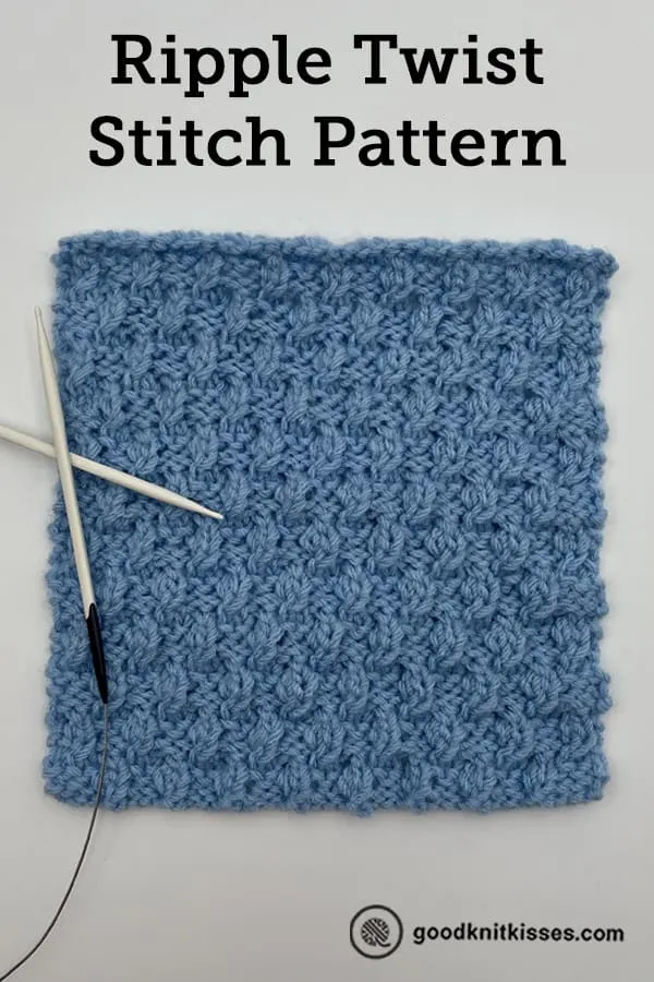 how to knit the ripple twist stitch pin image