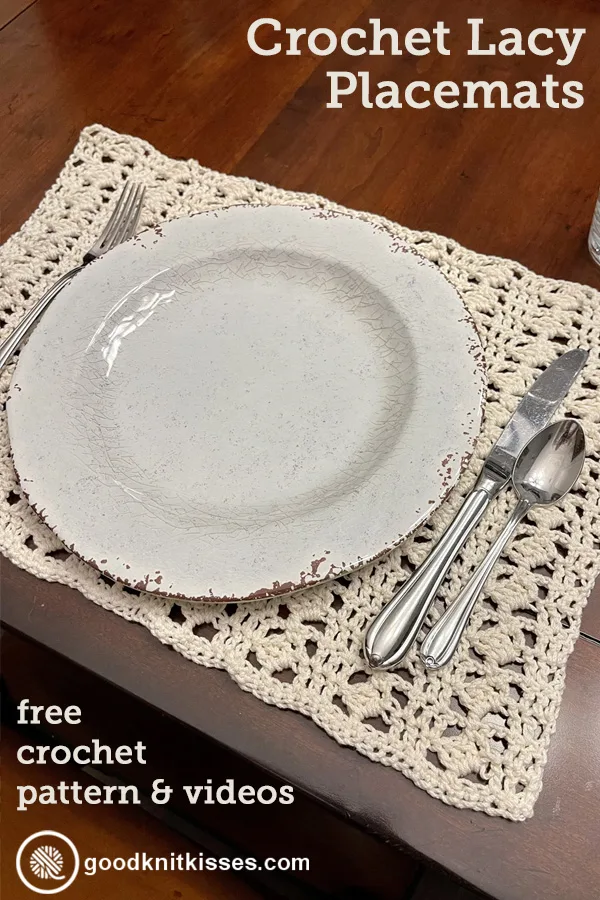 Crochet Lacy Placemats pin image